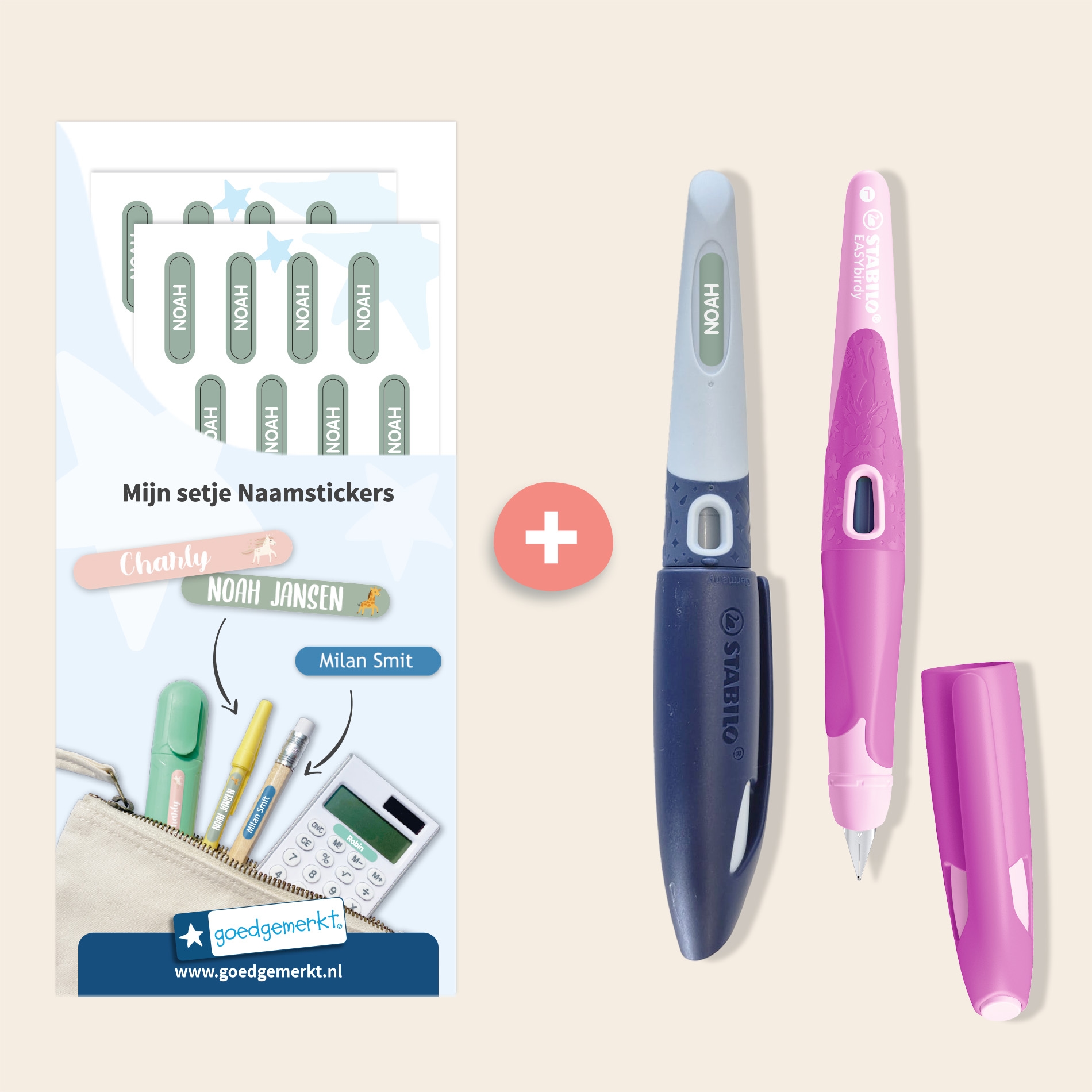 STABILO EASYbirdy-vulpen met Mini XS-labels – voor de klas