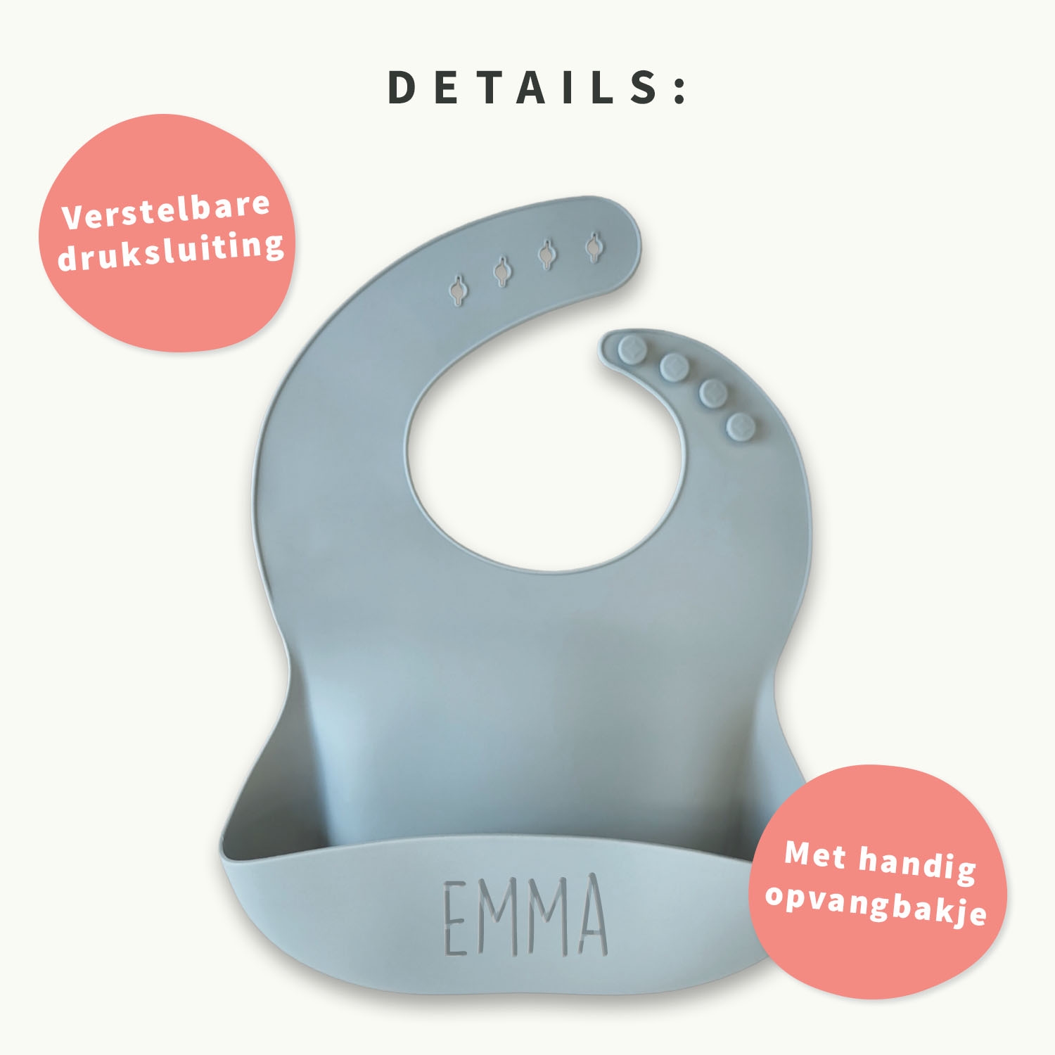 Siliconen Slabbetje met naam