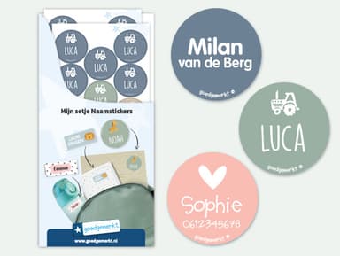 Ronde Naamstickers