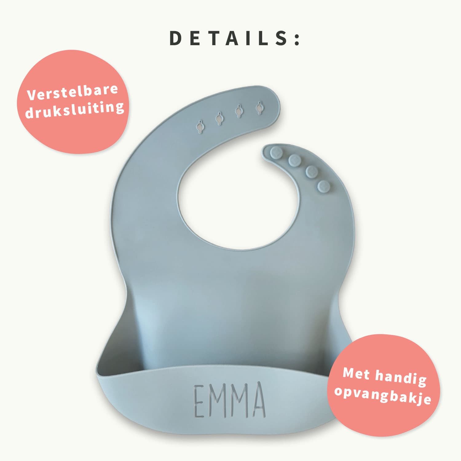 Siliconen Slabbetje met naam