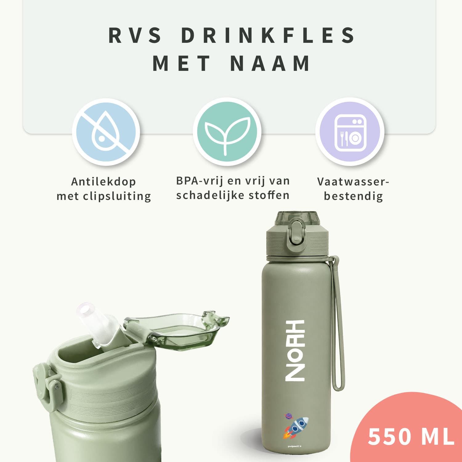 RVS-drinkfles met naam – als personeelscadeau en relatiegeschenk