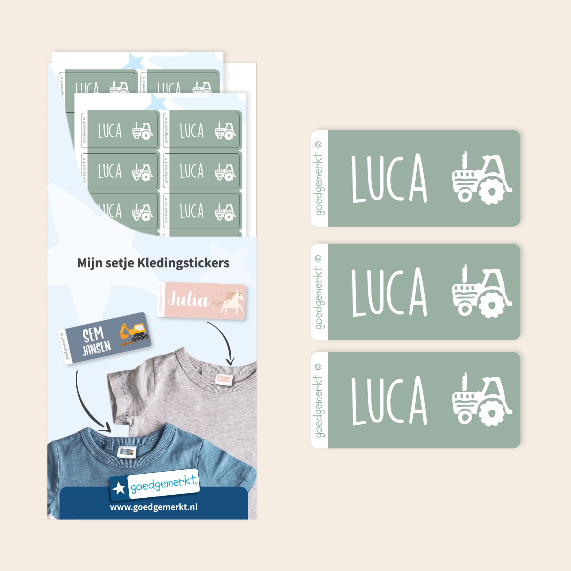 Kledingstickers - Eenkleurig