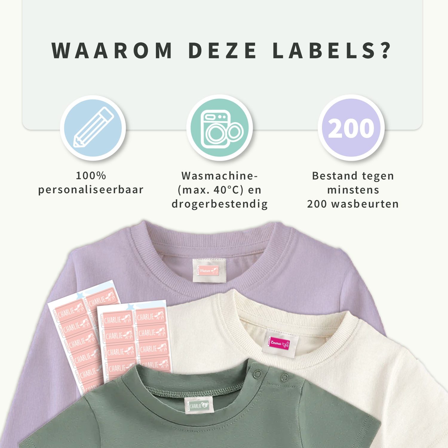 Kledingstickers - Eenkleurig