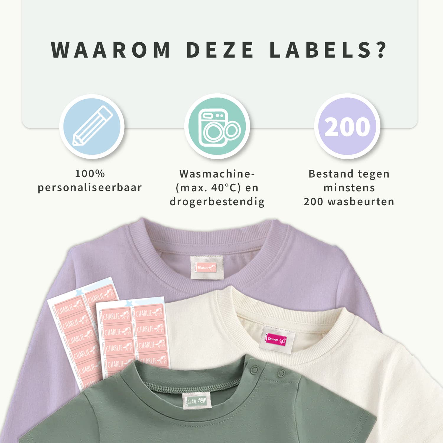 Kledingstickers - Eenkleurig