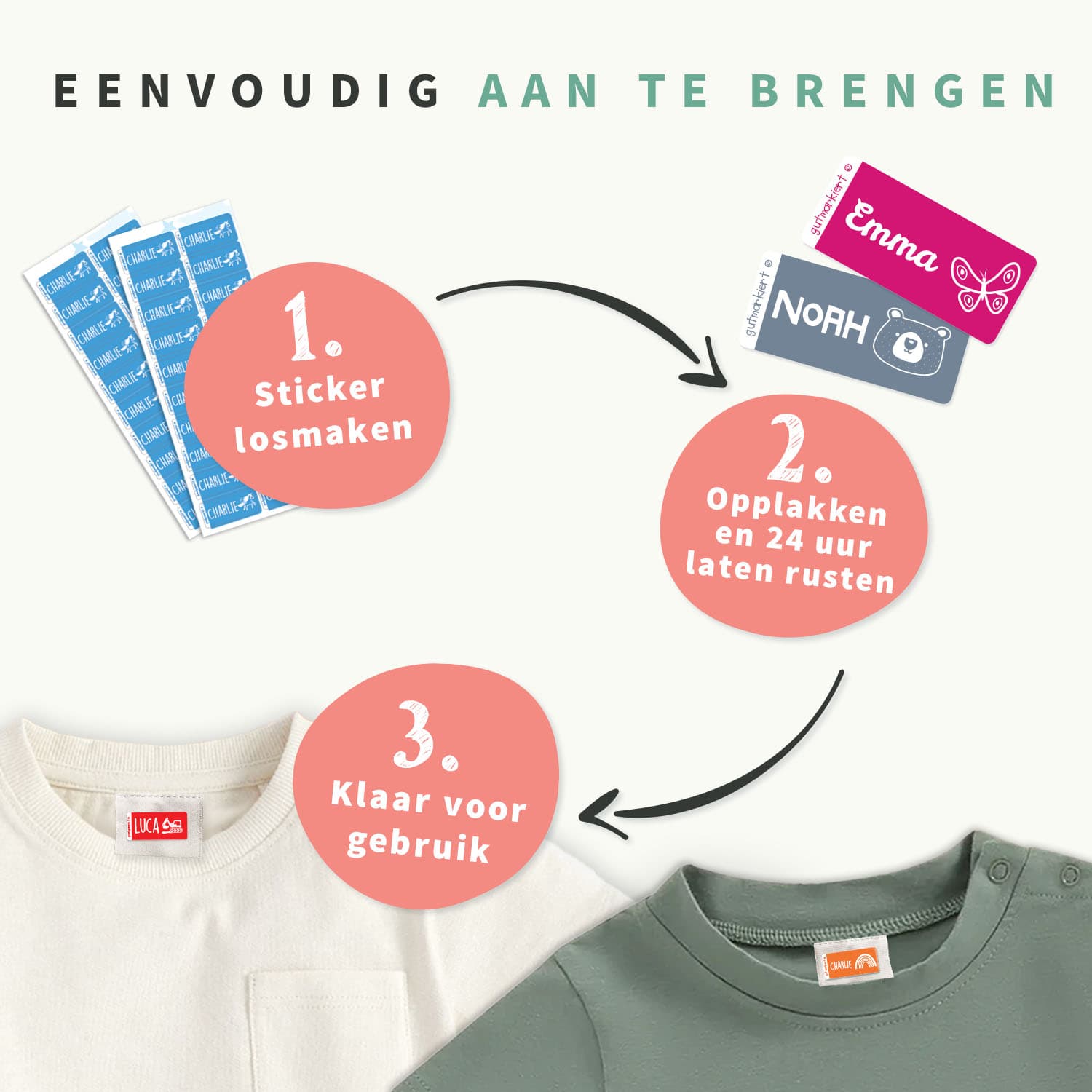 Kledingstickers - Eenkleurig