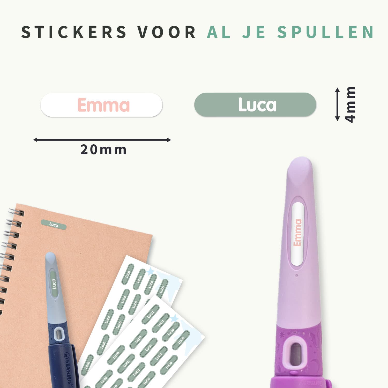 STABILO EASYbirdy-vulpen met Mini XS-labels – voor de klas