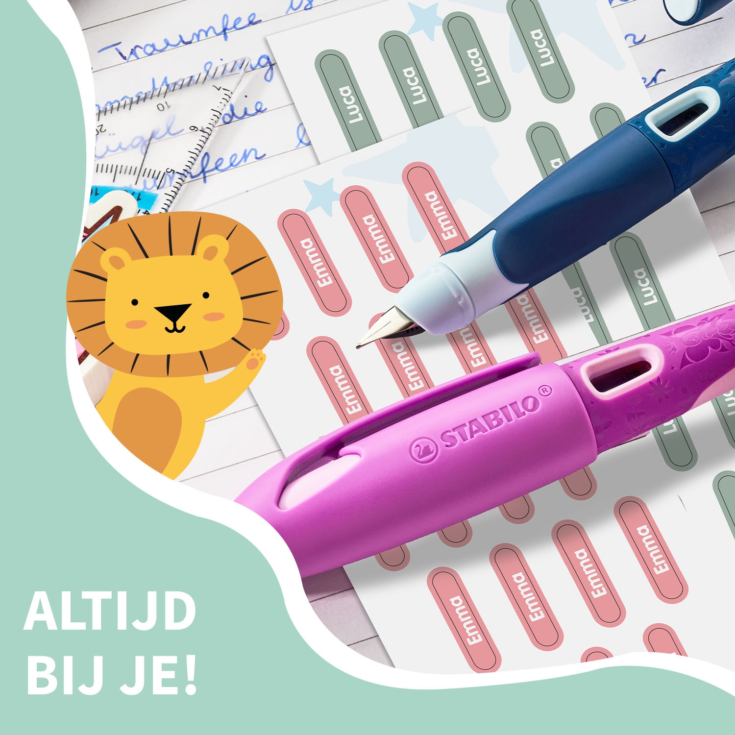 STABILO EASYbirdy-vulpen met Mini XS-labels – voor de klas